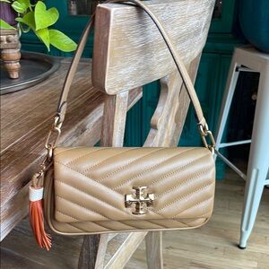 Tory Burch Tan Quilted Shoulder Bag
